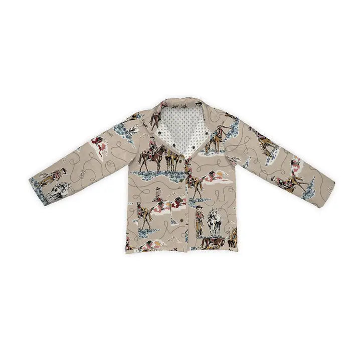 IDA MAE :: Size L Sierra Cowgirl Brown Quilted Snap