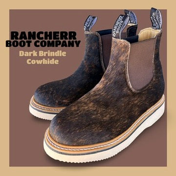 RANCHERR WOMENS :: DARK BRINDLE COWHIDE LECHERA