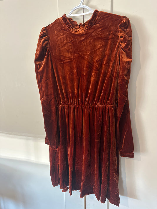 Size M Velvet Rust Dress