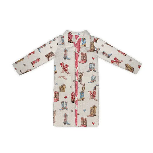 IDA MAE :: Size XL Thunderbird Boots Sand Quilted Duster