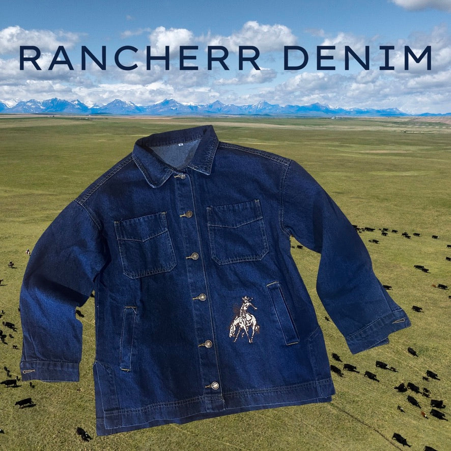 Rancherr Denim :: Boyfriend Fit Long Sleeve Split Denim Jacket