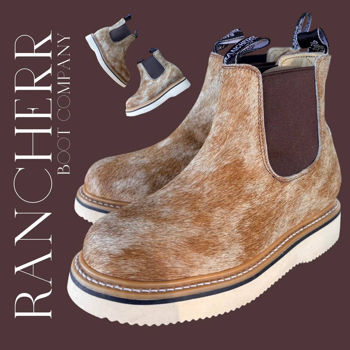 RANCHERR WOMENS :: BROWN COWHIDE LECHERA