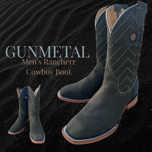 RANCHERR MENS :: Cowboy Boot // GUNMETAL GREEN