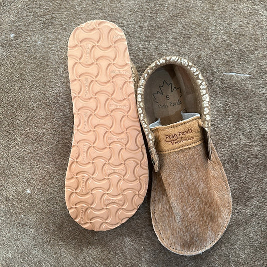 Size 5 Metallic Leopard / Brown RUGGED SOLE