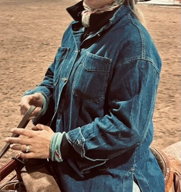 Rancherr Denim :: Boyfriend Fit Long Sleeve Split Denim Jacket