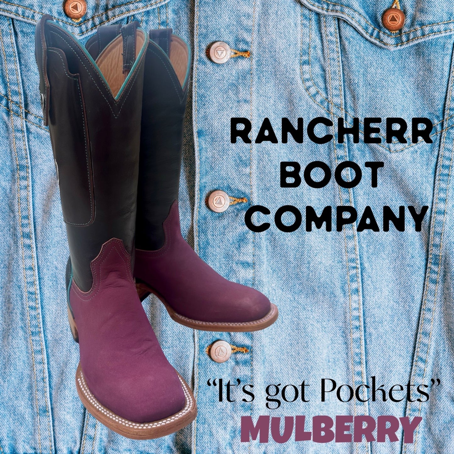 RANCHERR WOMENS :: "Its got Pockets" MULBERRY