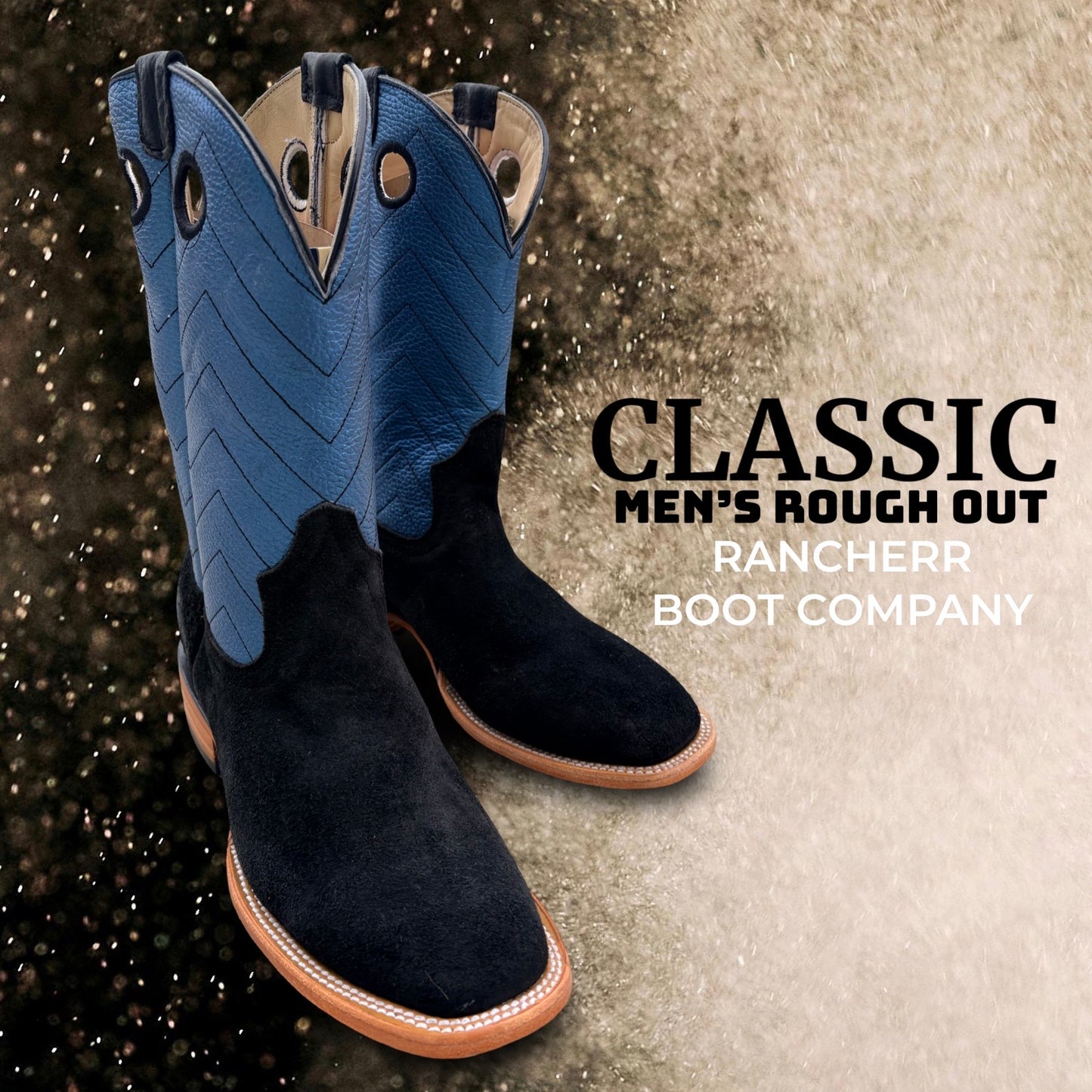 RANCHERR MENS :: Black Rough Out x Metallic Blue