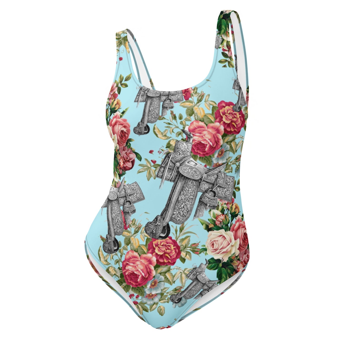 Vintage Saddle Floral One-Piece