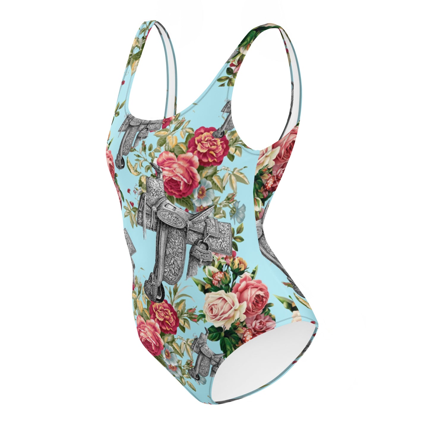 Vintage Saddle Floral One-Piece