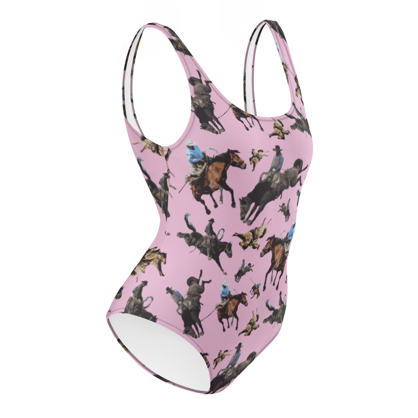 Pink Broncs One-Piece